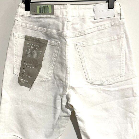 NWT Everlane The Curvy Cheeky Jean in White - Size 28 Crop - Picture 10 of 11